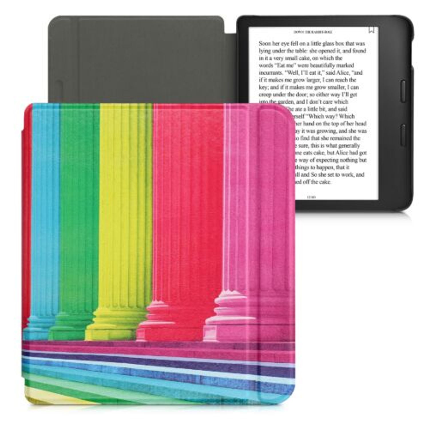 Husa pentru Kobo Libra 2, Kwmobile, Multicolor, Piele ecologica, 56575.29 fotografia produsului View 2 L