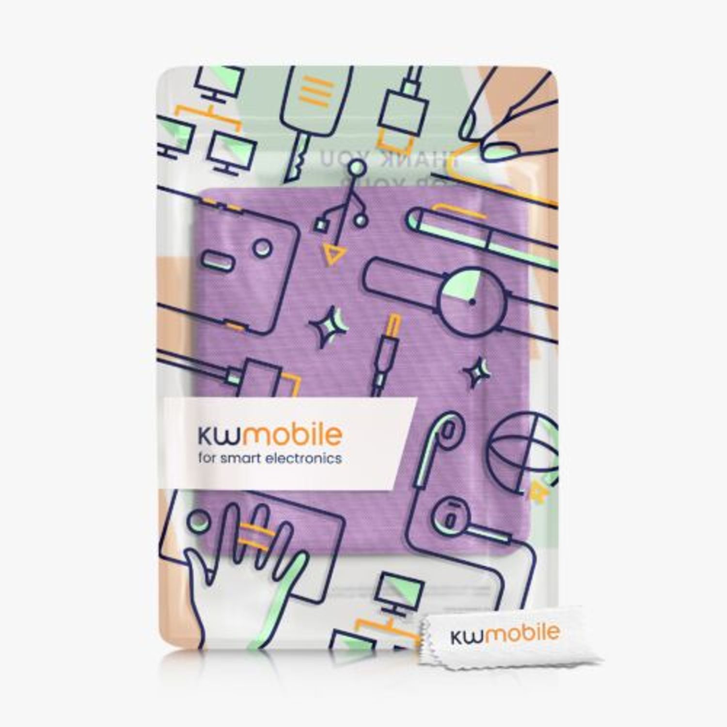 Husa pentru Kobo Libra 2, Kwmobile, Mov, Textil, 57173.38 fotografia produsului View 3 L