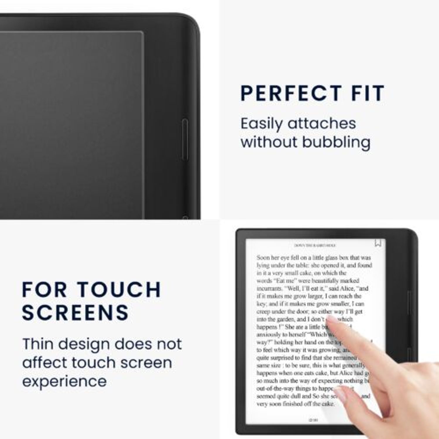 Set 2 Folii de protectie pentru Kobo Sage, Kwmobile, Transparent, Plastic, 57183.2 fotografia produsului View 6 L