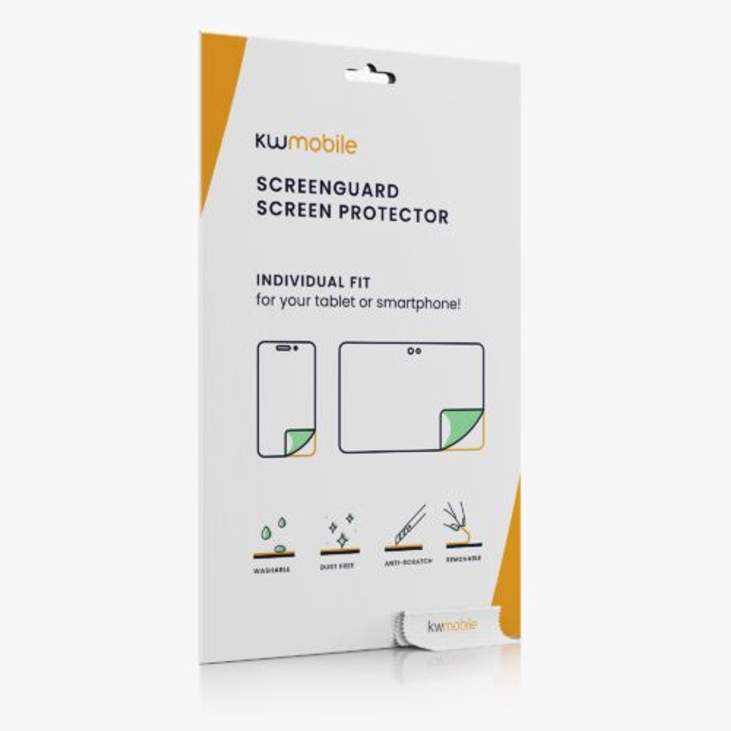 Set 2 Folii de protectie pentru Kobo Sage, Kwmobile, Transparent, Plastic, 57183.2 fotografia produsului View 7 L