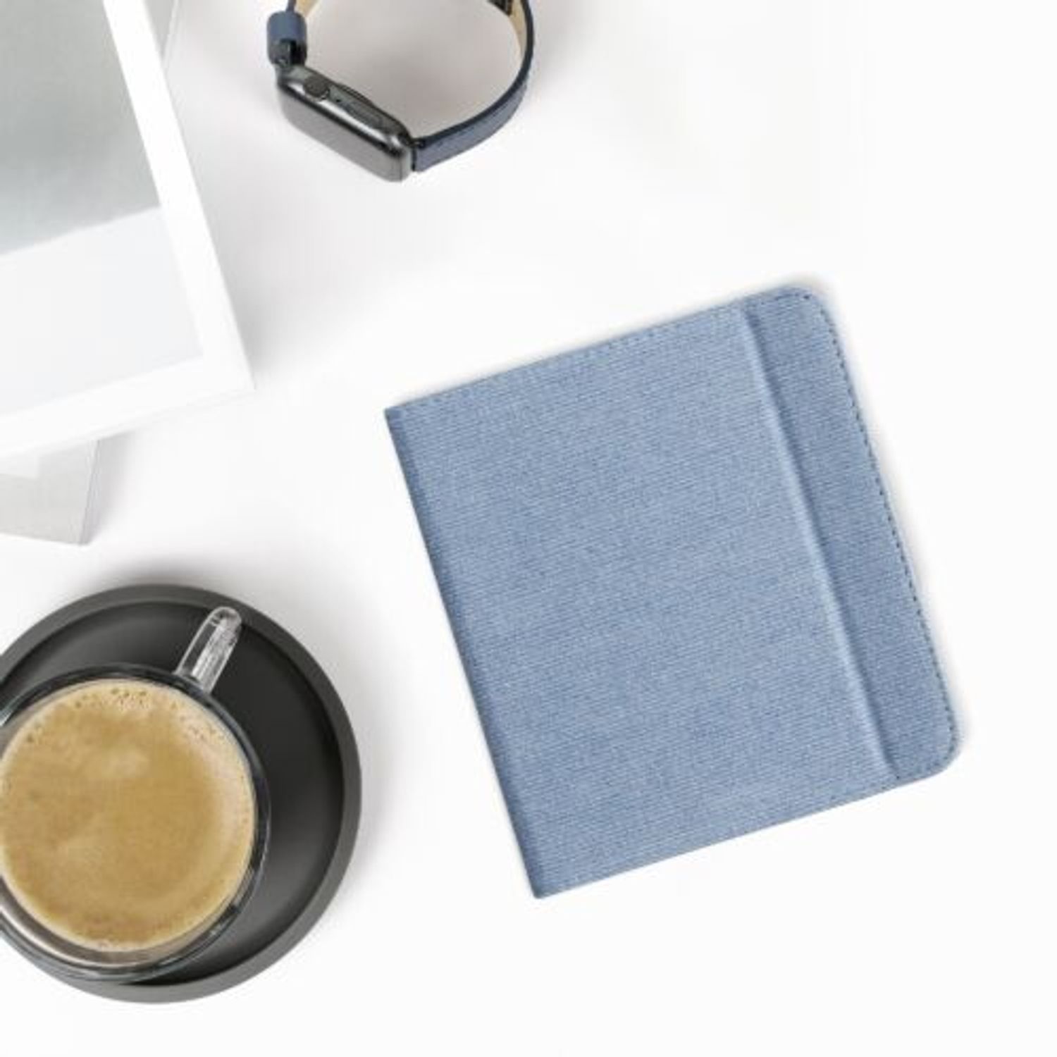 Husa pentru Tolino Vision 6, Kwmobile, Albastru, Textil, 58110.23 fotografia produsului View 3 L