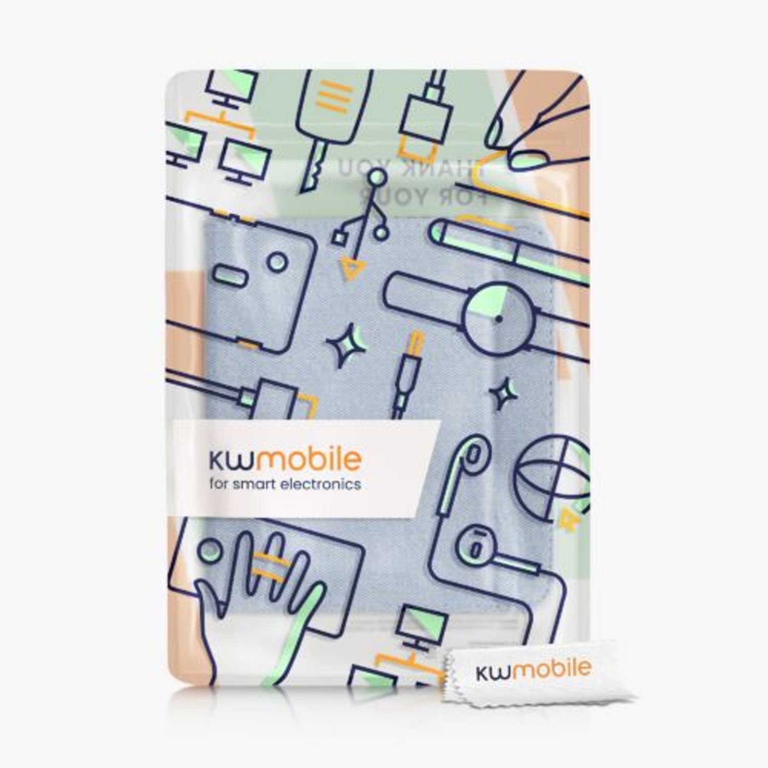 Husa pentru Tolino Vision 6, Kwmobile, Albastru, Textil, 58110.23 fotografia produsului View 8 L