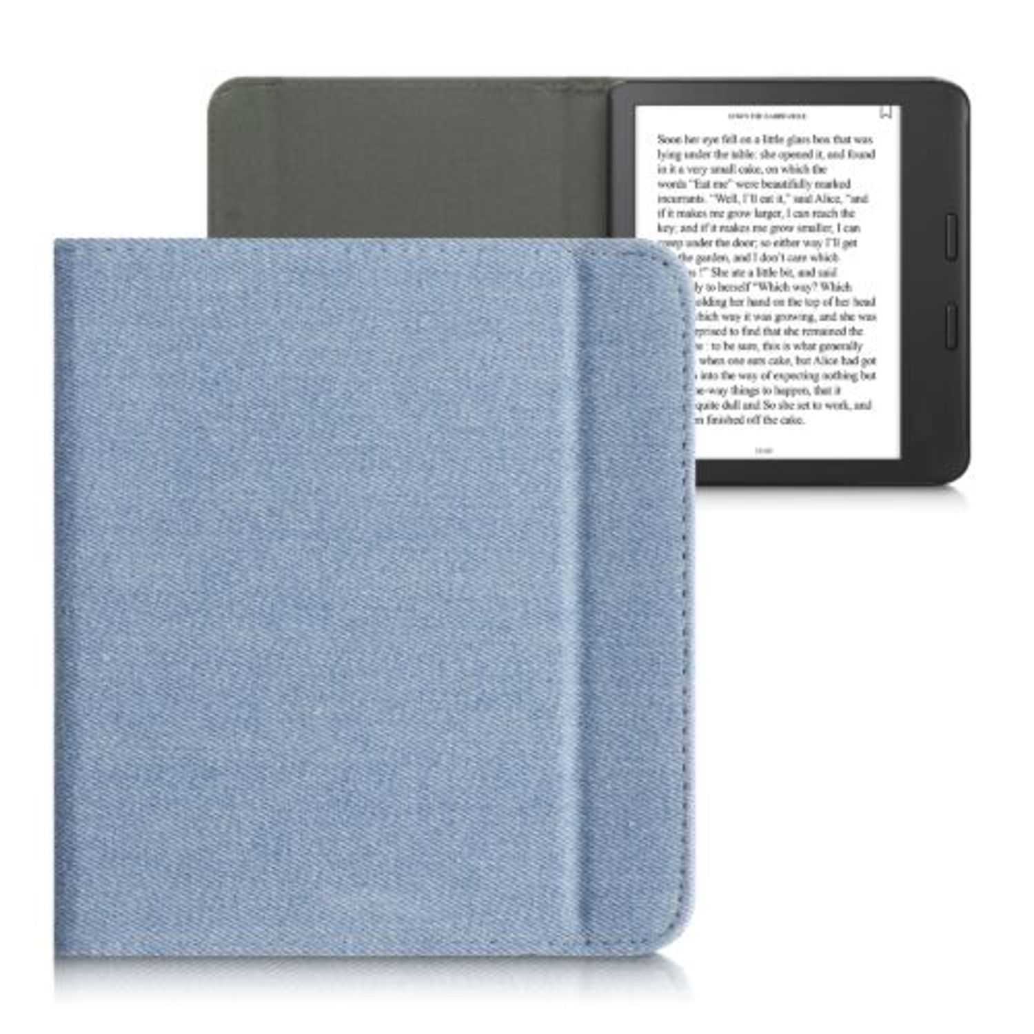 Husa pentru Tolino Vision 6, Kwmobile, Albastru, Textil, 58110.23 fotografia produsului View 2 L
