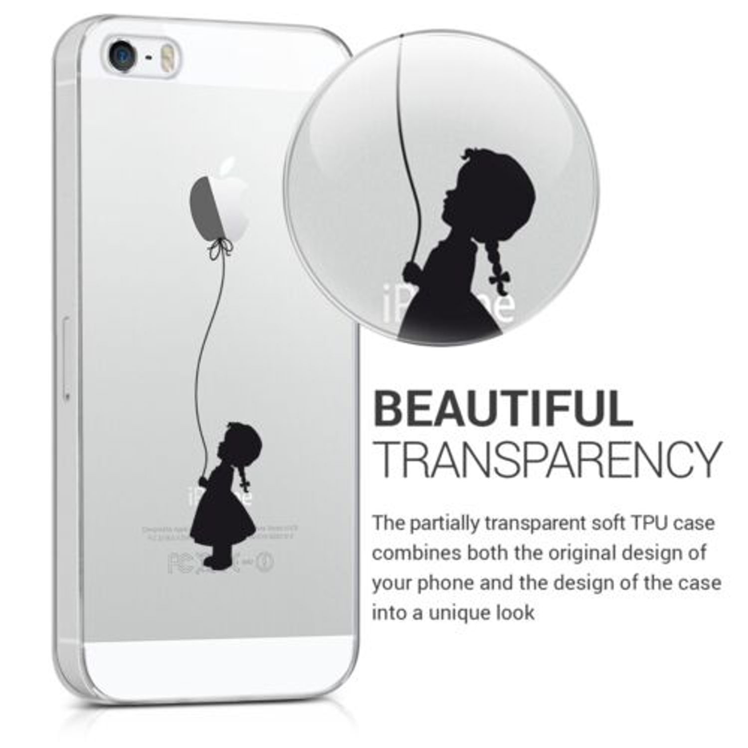 Husa pentru Apple iPhone 5/iPhone 5s/iPhone SE, Silicon, Negru, 38295.11 fotografia produsului View 4 L