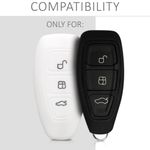 Husa Cheie Auto pentru Ford, 3 Butoane, Keyless Go, Silicon, Alb, 44708.04 fotografia produsului View 5 S