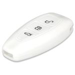 Husa Cheie Auto pentru Ford, 3 Butoane, Keyless Go, Silicon, Alb, 44708.04 fotografia produsului View 2 S