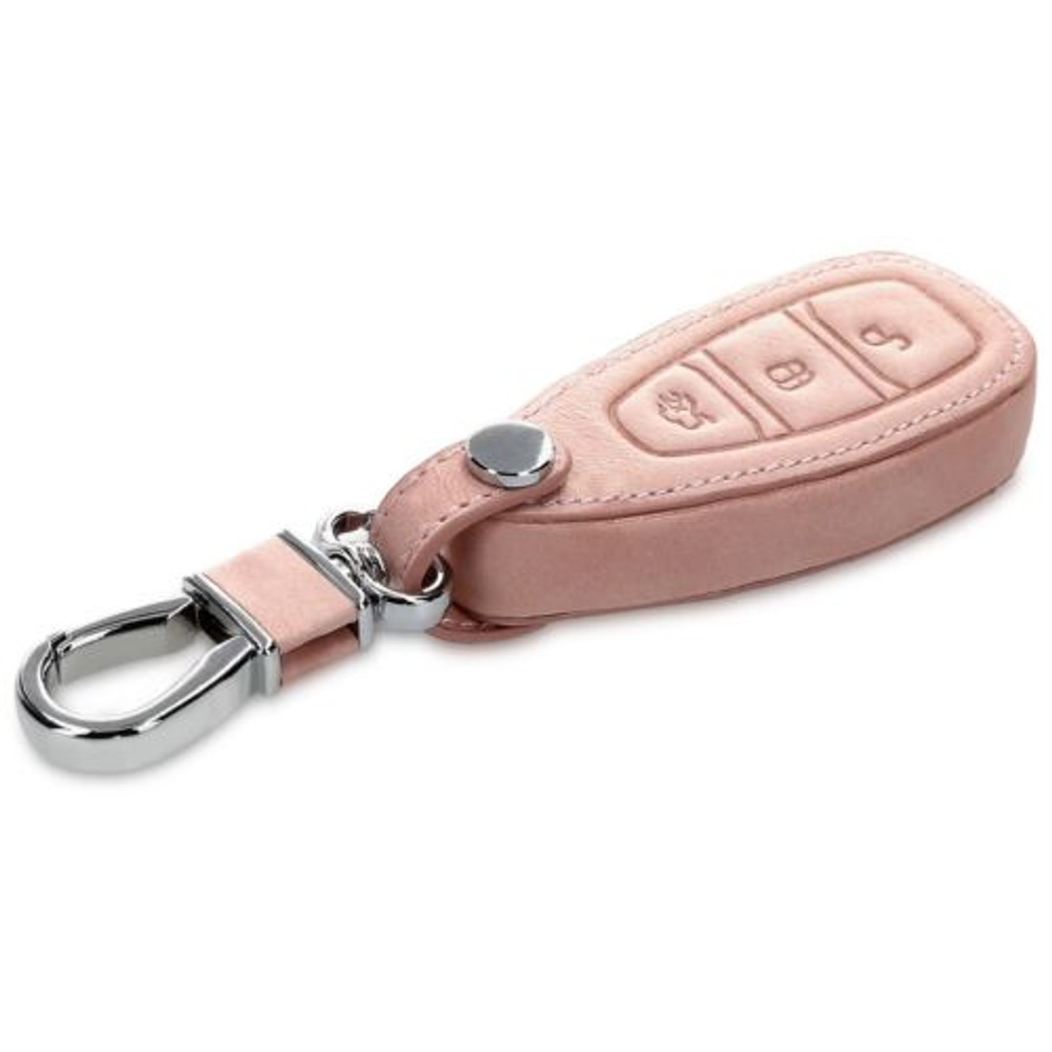 Husa Cheie Auto pentru Ford, 3 Butoane, Keyless Go, Piele ecologica, Rose Gold, 42990.81 fotografia produsului View 2 L