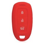 Husa Cheie Auto pentru Hyundai, 3 Butoane, Keyless Go, Silicon, Rosu, 46792.09 fotografia produsului View 5 S