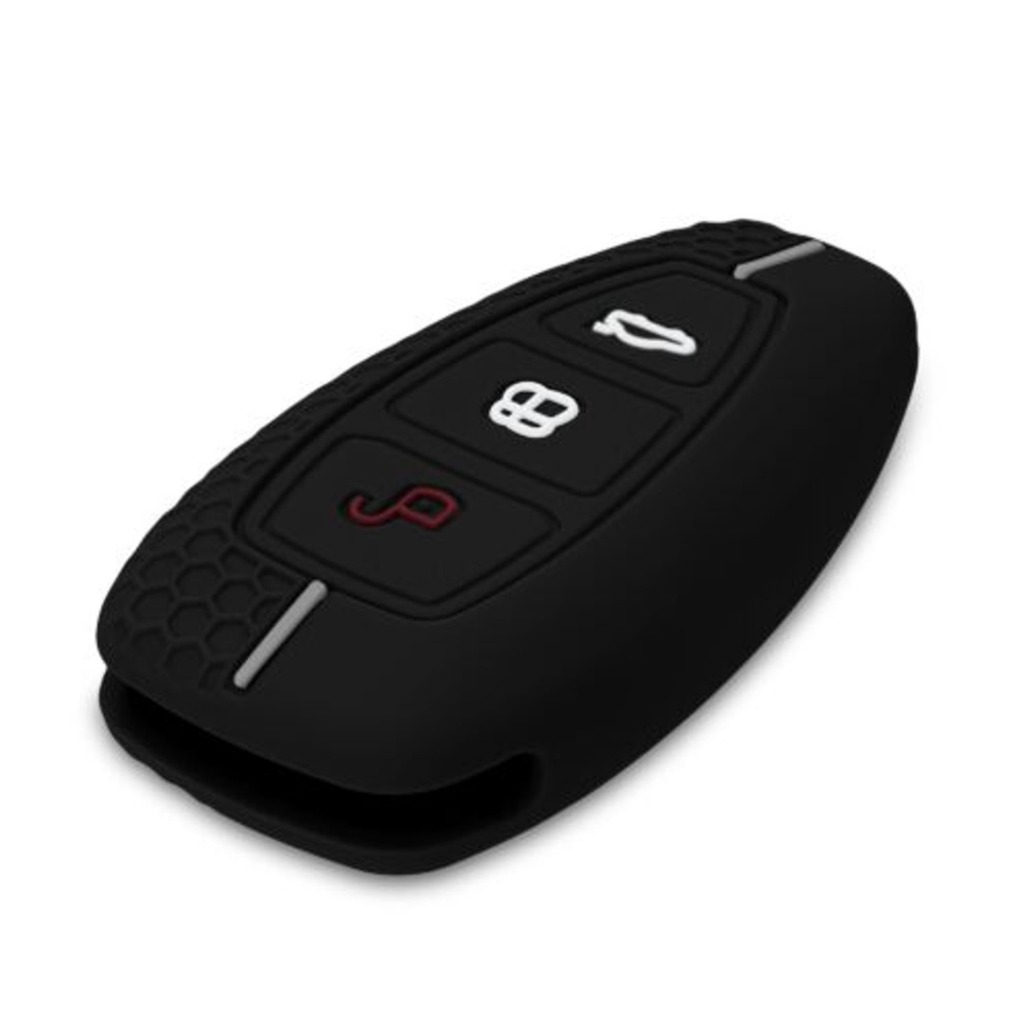 Husa Cheie Auto pentru Ford, 3 Butoane, Keyless Go, Silicon, Negru, 53133.05 fotografia produsului View 2 L