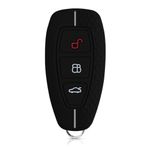 Husa Cheie Auto pentru Ford, 3 Butoane, Keyless Go, Silicon, Negru, 53133.05 fotografia produsului View 5 S