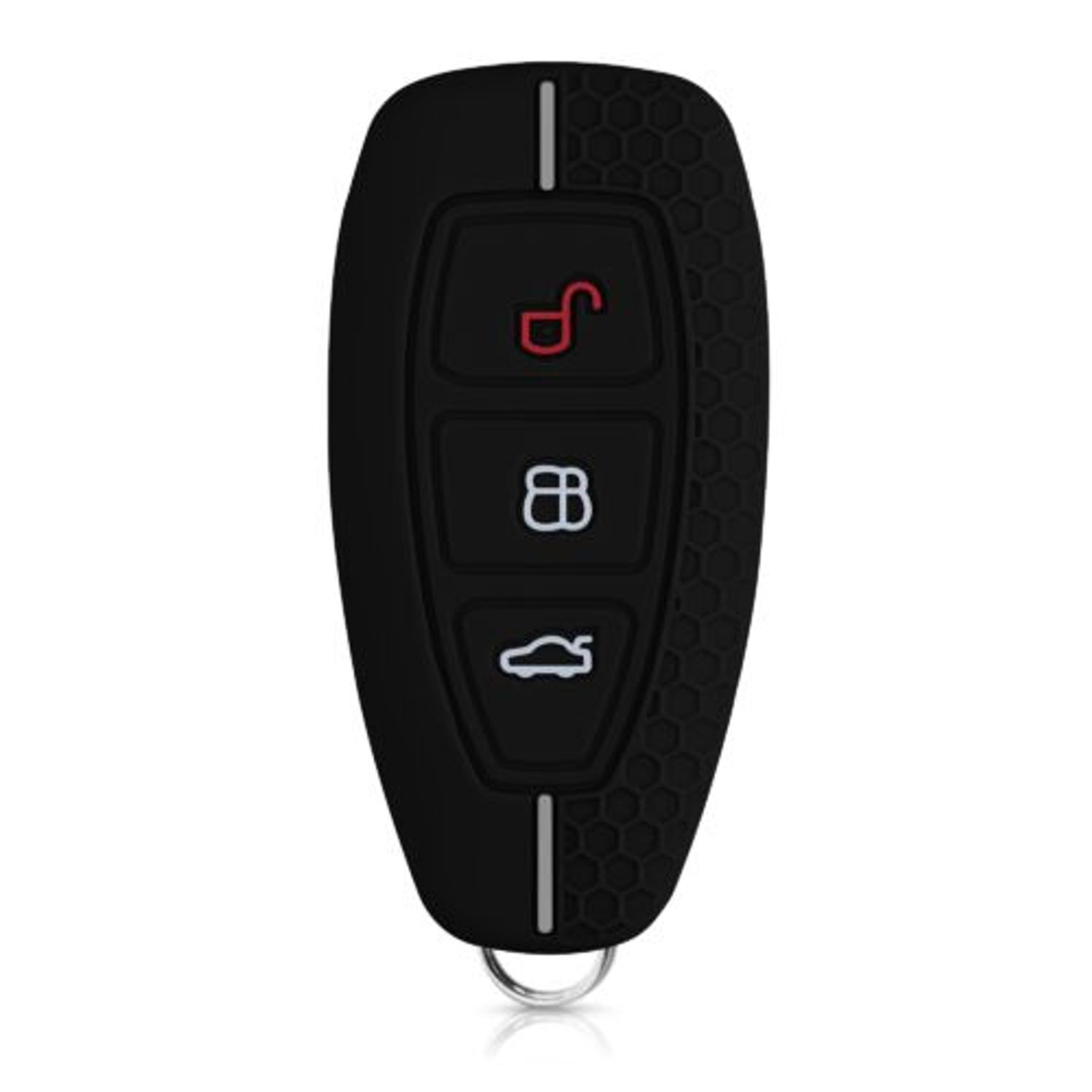 Husa Cheie Auto pentru Ford, 3 Butoane, Keyless Go, Silicon, Negru, 53133.05 fotografia produsului View 5 L