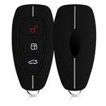 Husa Cheie Auto pentru Ford, 3 Butoane, Keyless Go, Silicon, Negru, 53133.05 fotografia produsului
