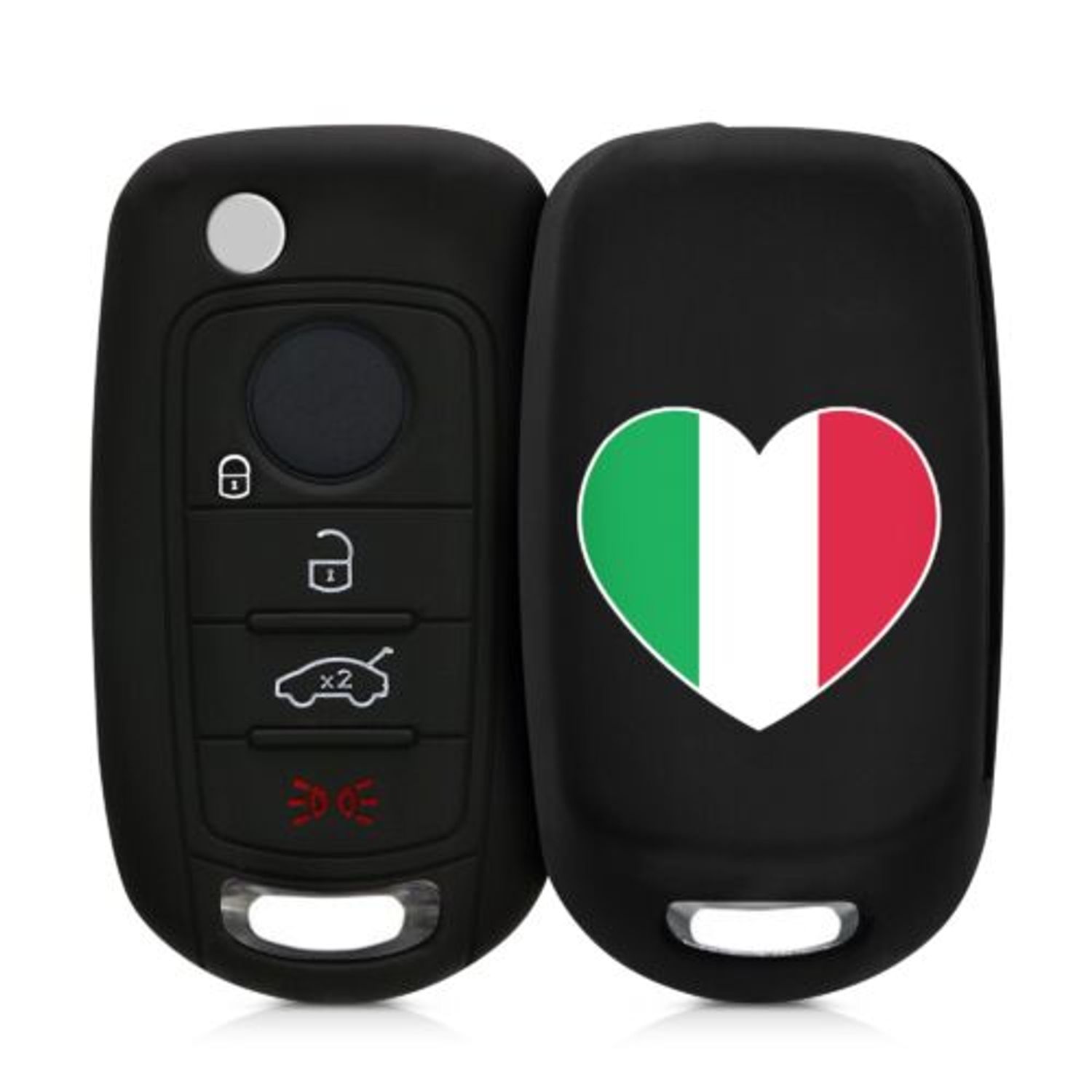 Husa Cheie Auto pentru Fiat, 4 Butoane, Silicon, Multicolor, 45567.06 fotografia produsului