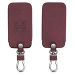 Husa Cheie Auto pentru Renault/Dacia, 4 Butoane, Keyless Go, Piele nabuc, Rosu, 48564.20 fotografia produsului