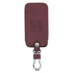 Husa Cheie Auto pentru Renault/Dacia, 4 Butoane, Keyless Go, Piele nabuc, Rosu, 48564.20 fotografia produsului View 4 S