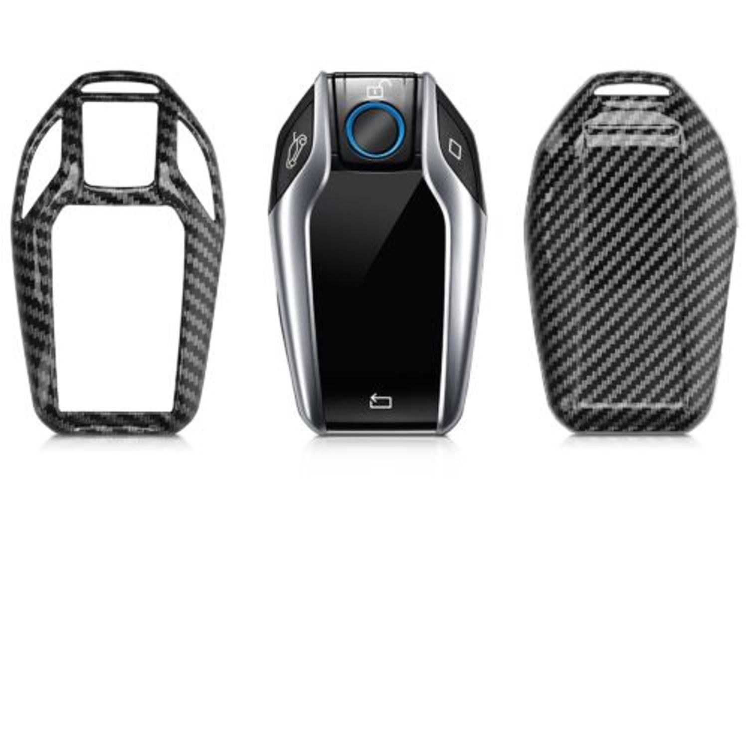 Husa Cheie Auto pentru BMW, Display, Plastic, Negru, 49672.01 fotografia produsului View 8 L