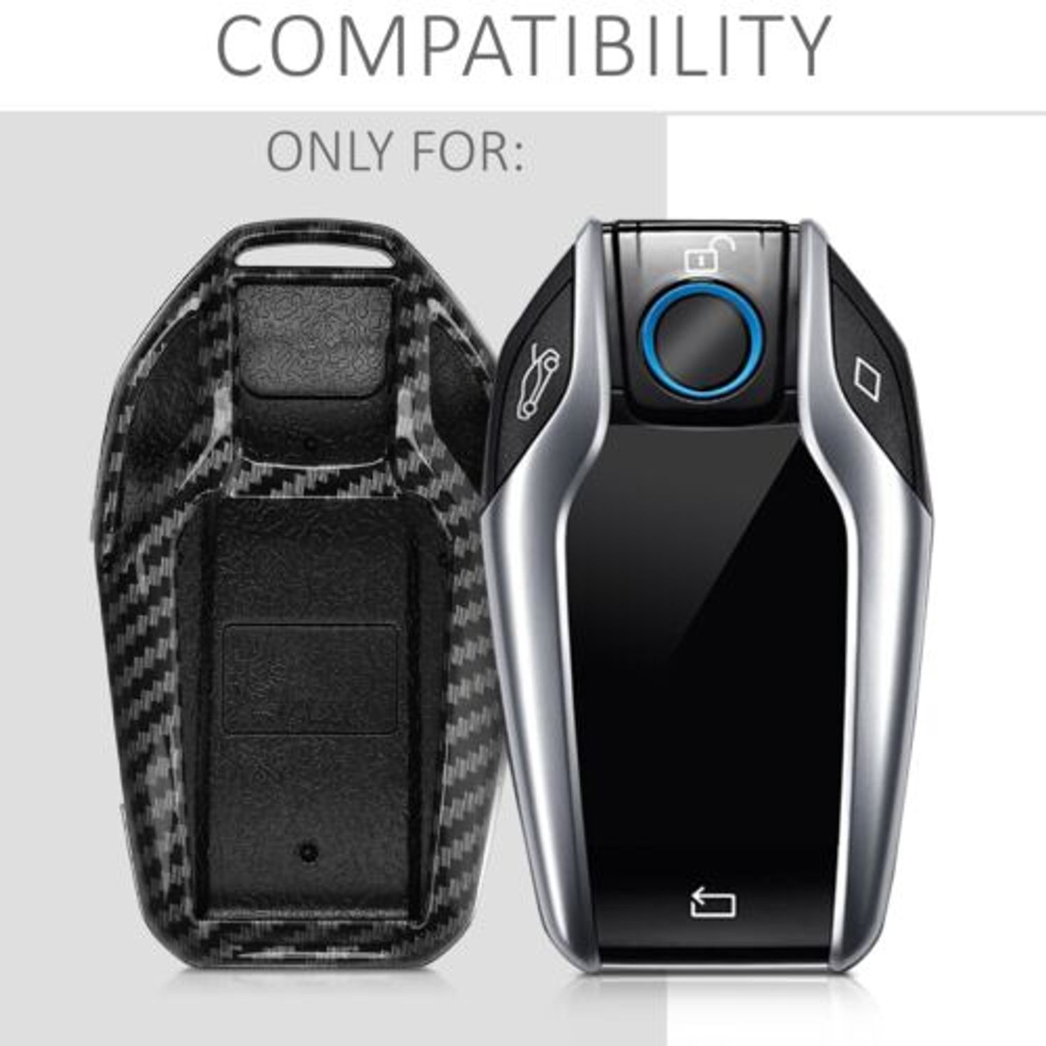 Husa Cheie Auto pentru BMW, Display, Plastic, Negru, 49672.01 fotografia produsului View 6 L