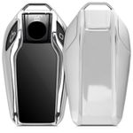 Husa Cheie Auto pentru BMW/Land Rover, Display, Silicon, Silver, 47310.94 fotografia produsului