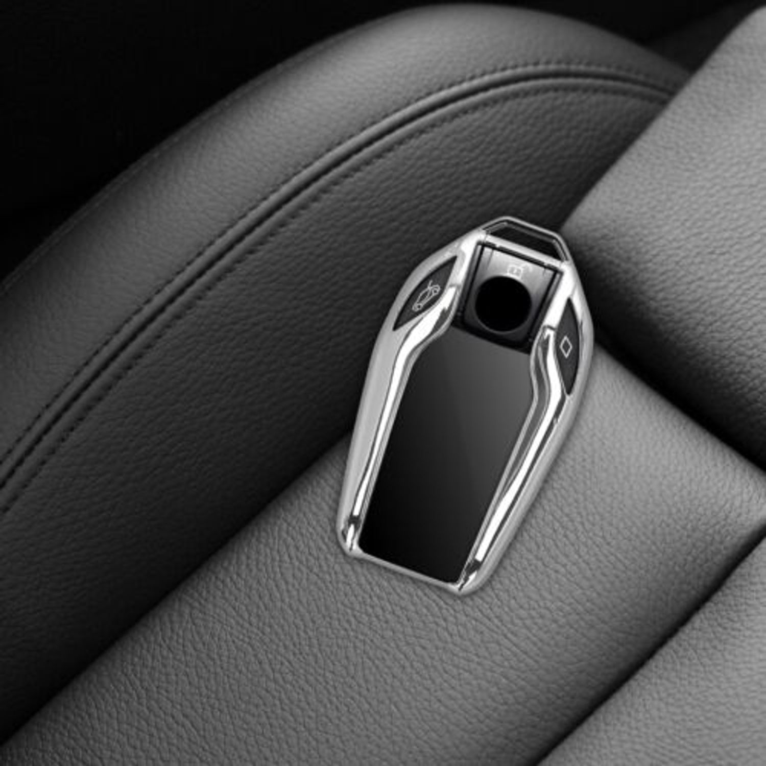 Husa Cheie Auto pentru BMW/Land Rover, Display, Silicon, Silver, 47310.94 fotografia produsului View 3 L