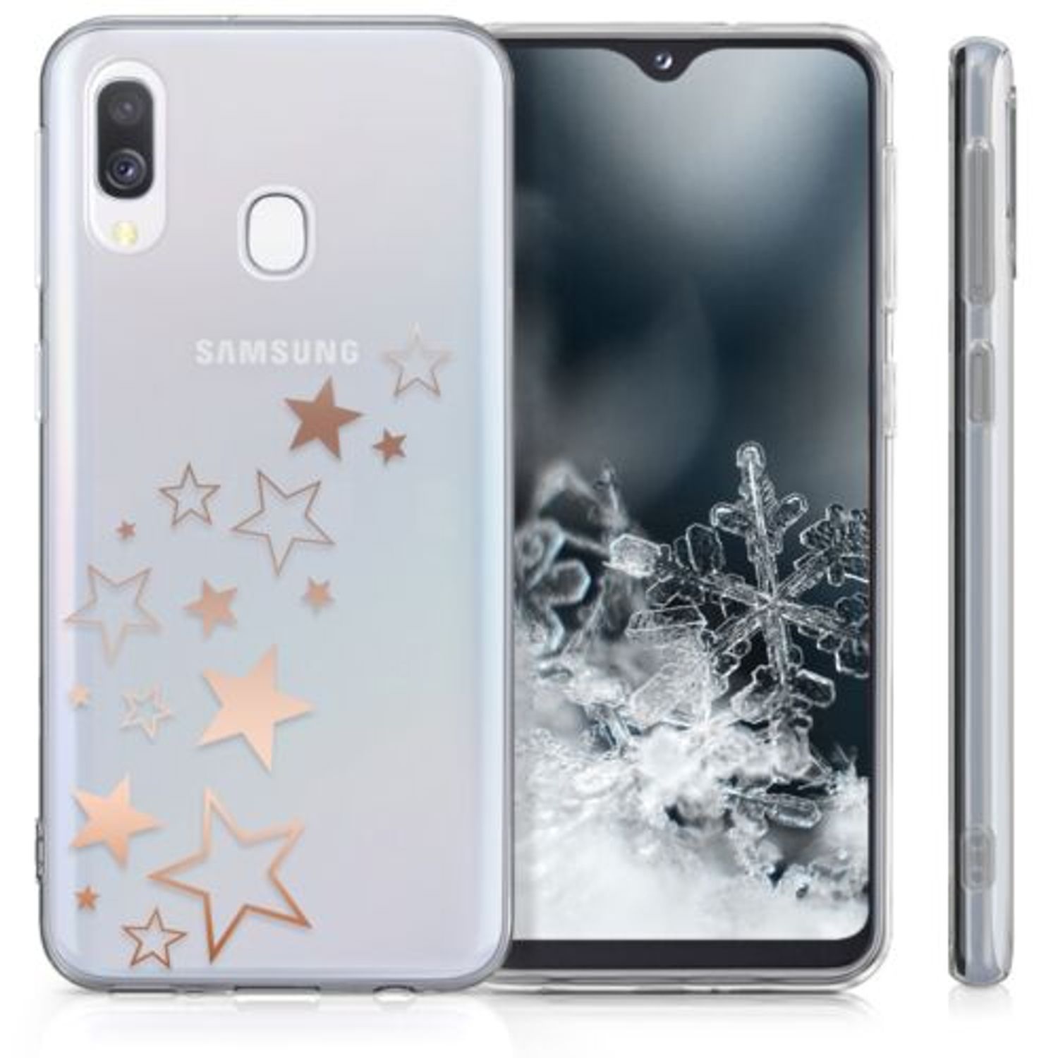 Husa pentru Samsung Galaxy A20e, Silicon, Rose Gold, 48744.09 fotografia produsului View 2 L
