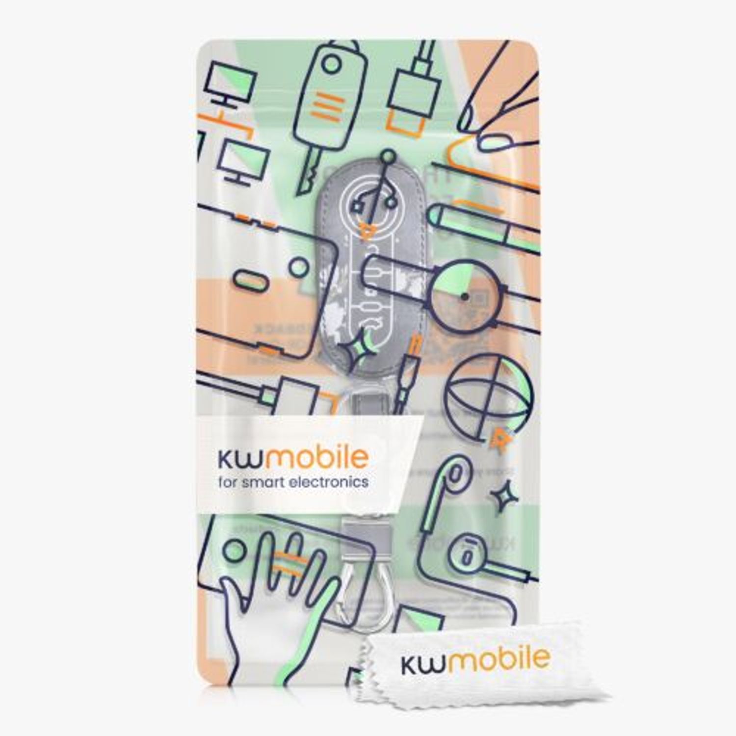 Husa Cheie Auto pentru Fiat/Lancia, 3 Butoane, Kwmobile, Piele ecologica, Multicolor, 46923.06 fotografia produsului View 8 L