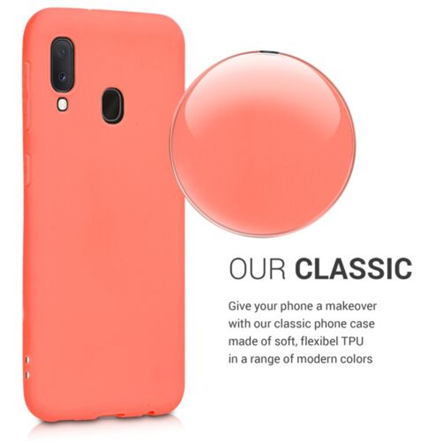 Husa pentru Samsung Galaxy A20e, Silicon, Roz, 48738.141 fotografia produsului View 4 L