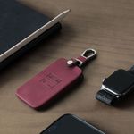 Husa Cheie Auto pentru Renault 4 Butoane - Smart Key, Kwmobile, Rosu, Piele ecologica, 48565.22 fotografia produsului View 8 S