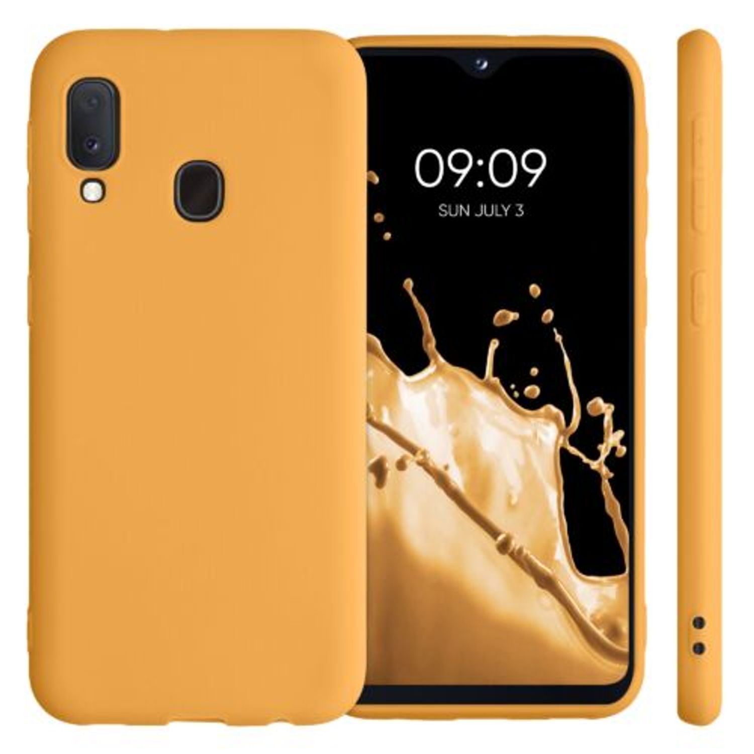 Husa pentru Samsung Galaxy A20e, Silicon, Galben, 48738.217 fotografia produsului View 2 L