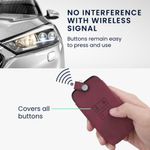 Husa Cheie Auto pentru Renault 4 Butoane - Smart Key, Kwmobile, Rosu, Piele ecologica, 48565.22 fotografia produsului View 3 S