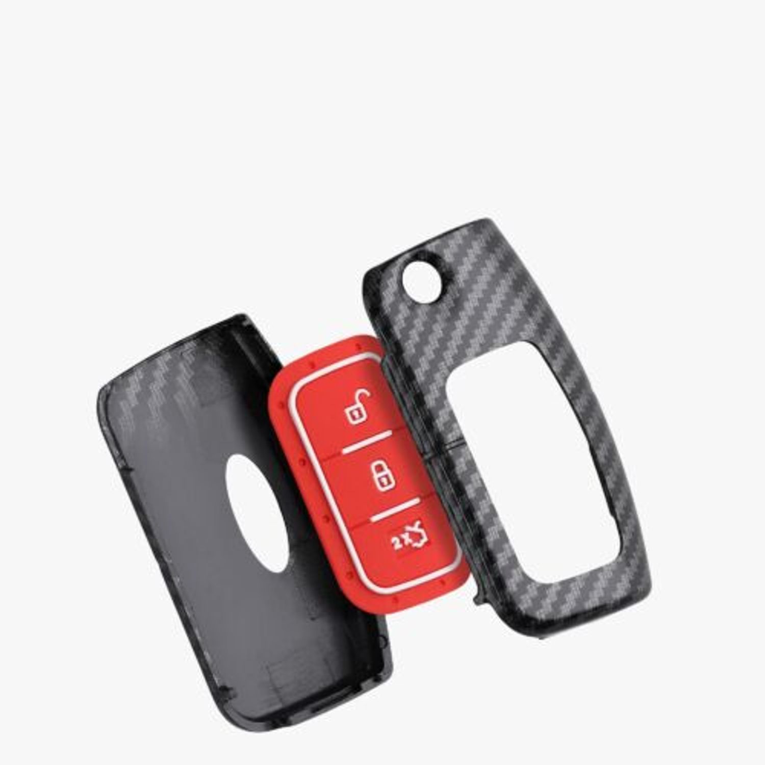 Husa Cheie Auto pentru Ford, 3 Butoane, Kwmobile, Plastic, Multicolor, 56733.01 fotografia produsului View 9 L