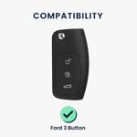 Husa Cheie Auto pentru Ford, 3 Butoane, Kwmobile, Plastic, Multicolor, 56733.01 fotografia produsului View 6 S