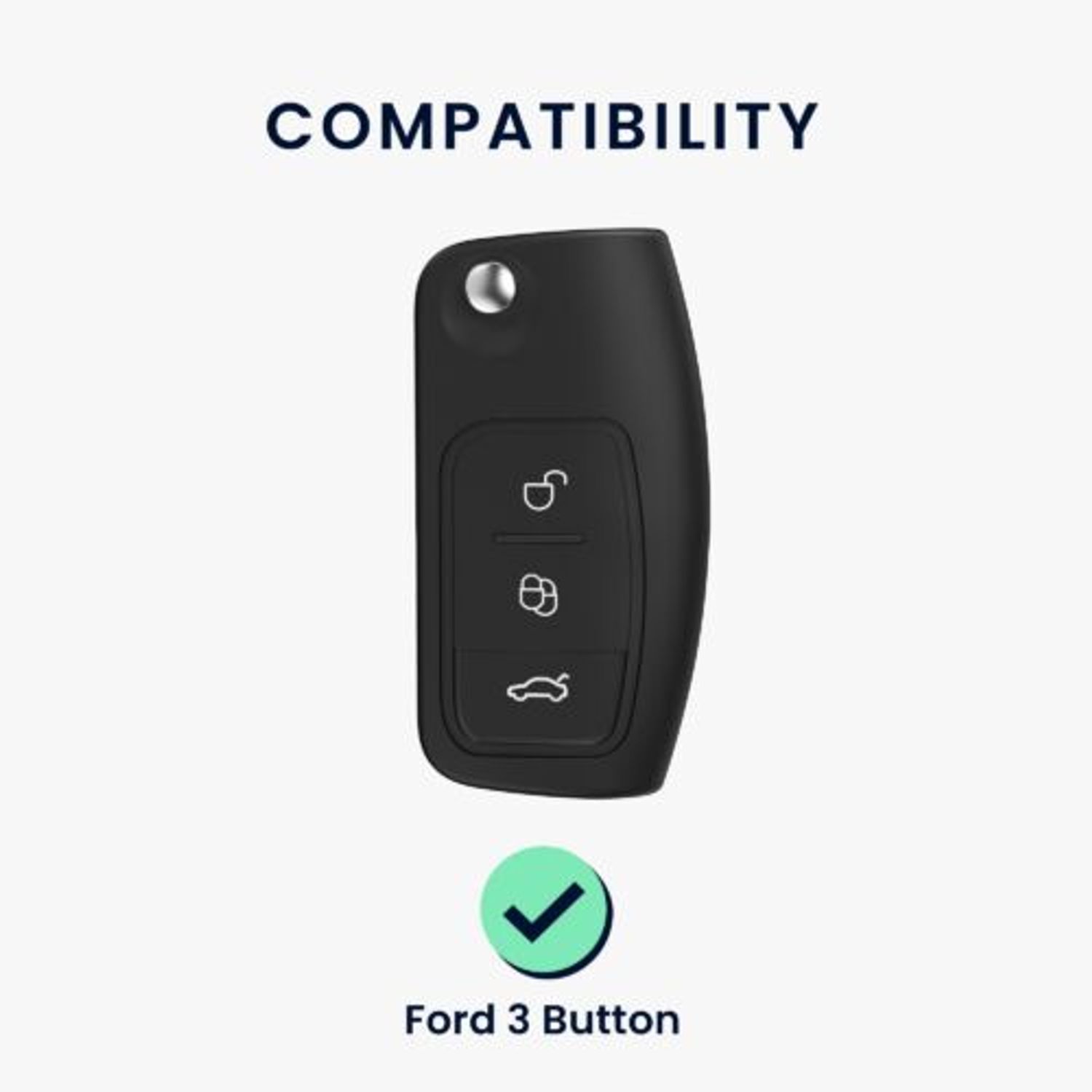 Husa Cheie Auto pentru Ford, 3 Butoane, Kwmobile, Plastic, Multicolor, 56733.01 fotografia produsului View 6 L