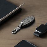 Husa Cheie Auto pentru Tesla Model S, Kwmobile, Gri, Piele ecologica, 58831.22 fotografia produsului View 8 S