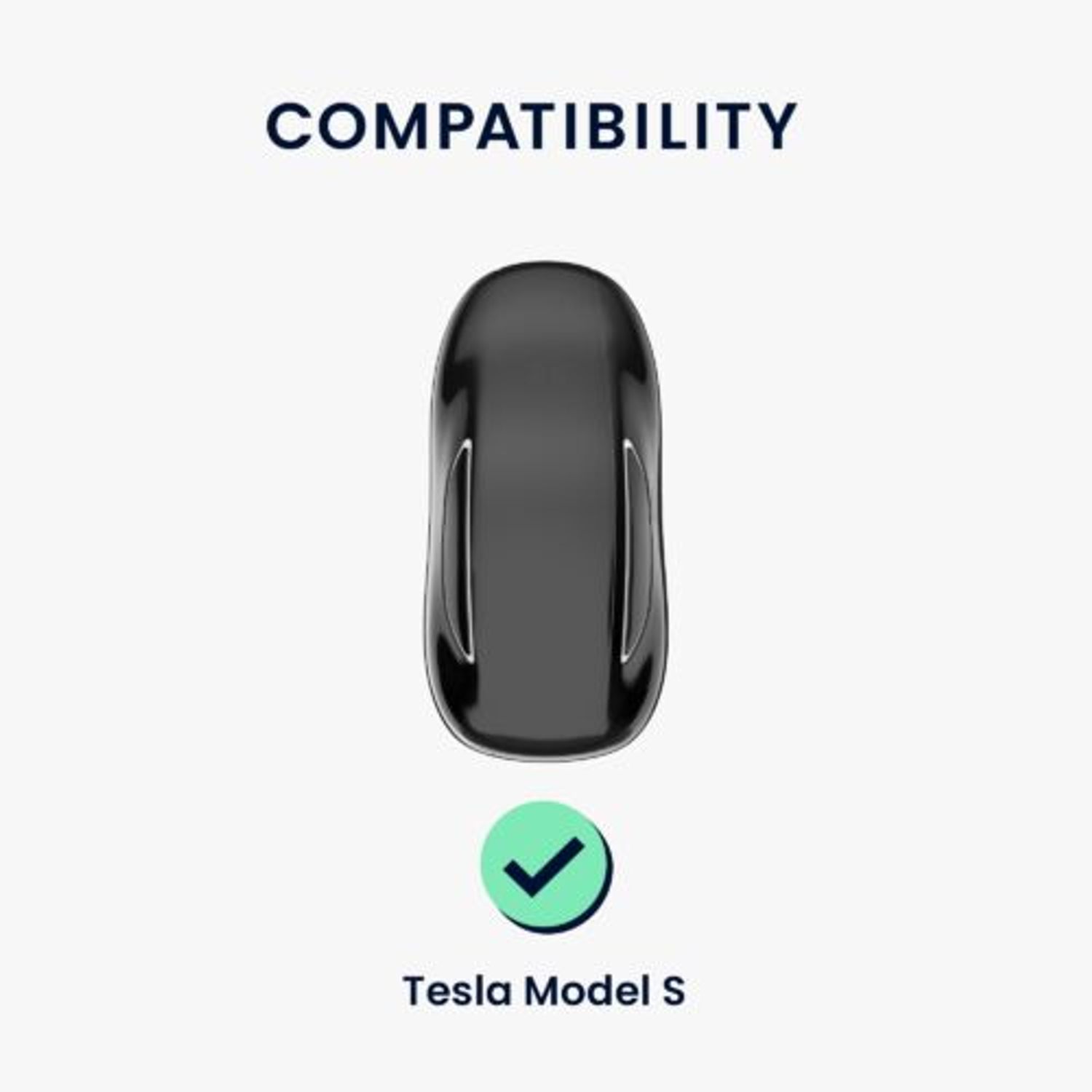 Husa Cheie Auto pentru Tesla Model S, Kwmobile, Gri, Piele ecologica, 58831.22 fotografia produsului View 6 L