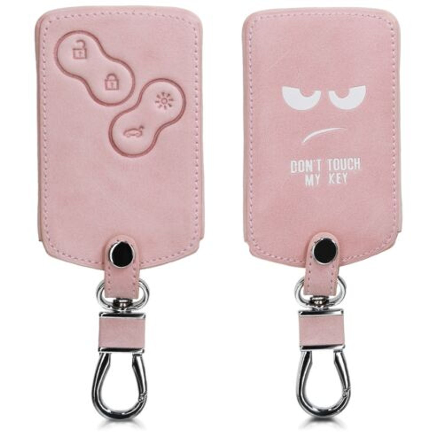 Husa Cheie Auto pentru Renault/Dacia, 4 Butoane, Keyless Go, Piele ecologica, Roz, 46356.03 fotografia produsului