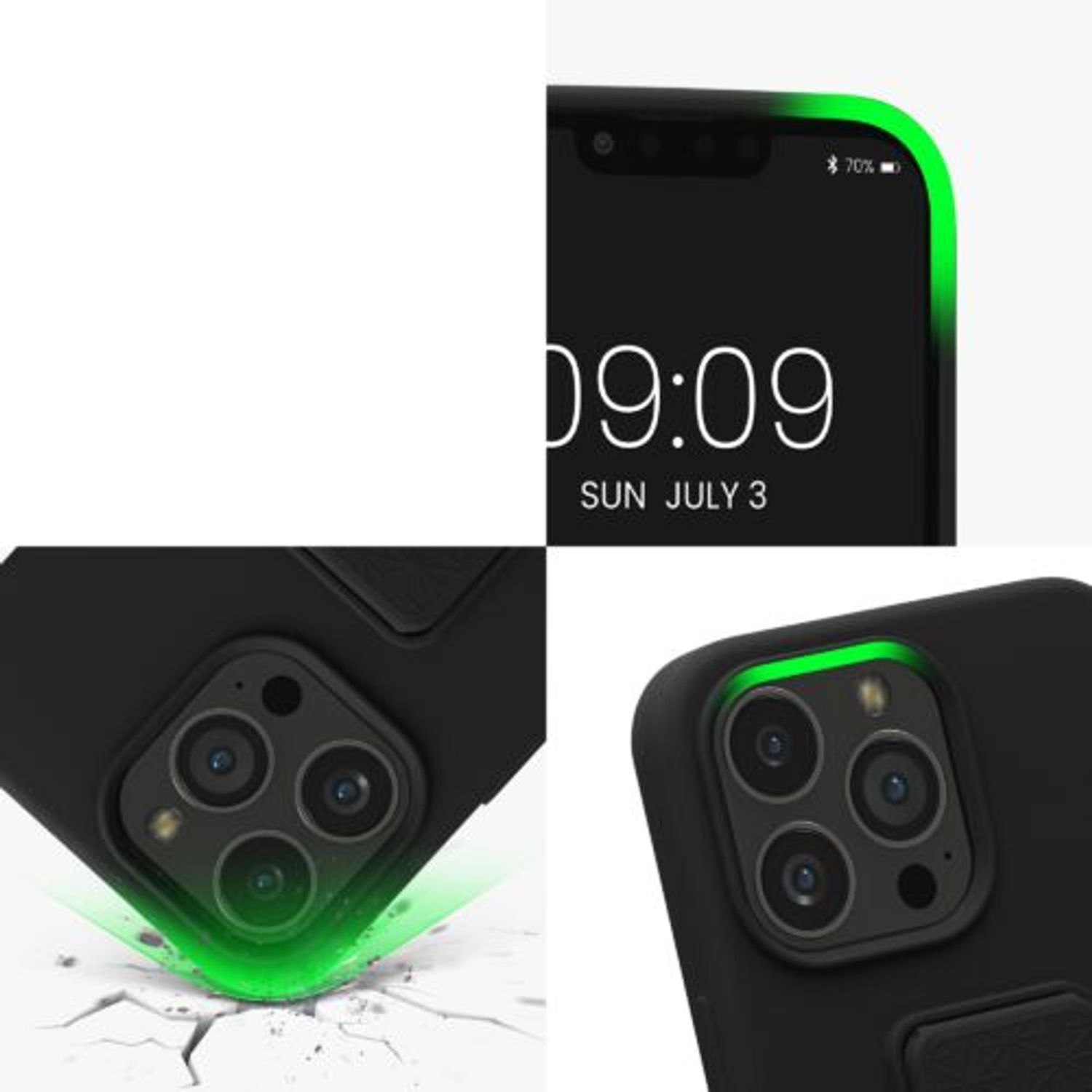 Husa Kwmobile pentru Apple iPhone 13 Pro, Silicon, Negru, 58277.01 fotografia produsului View 8 L