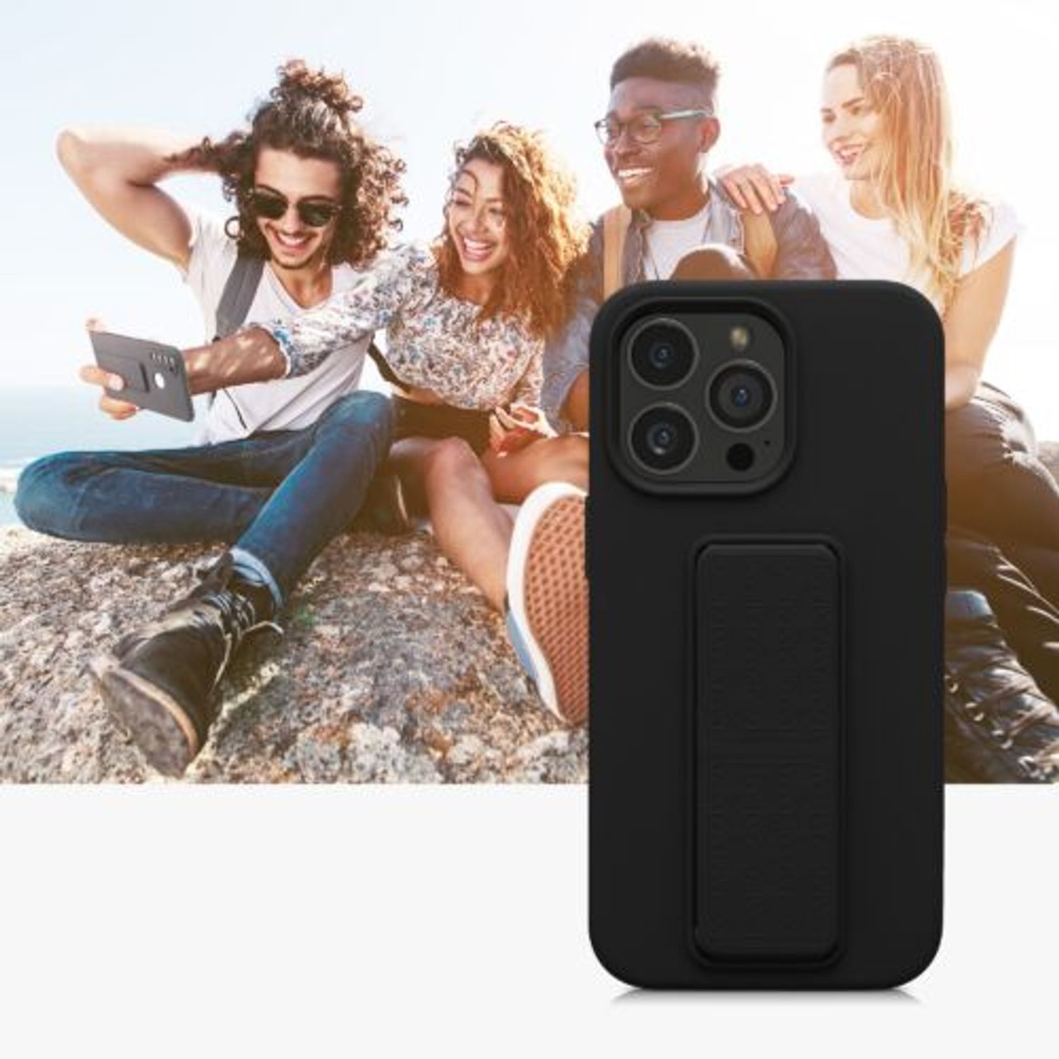 Husa Kwmobile pentru Apple iPhone 13 Pro, Silicon, Negru, 58277.01 fotografia produsului View 10 L