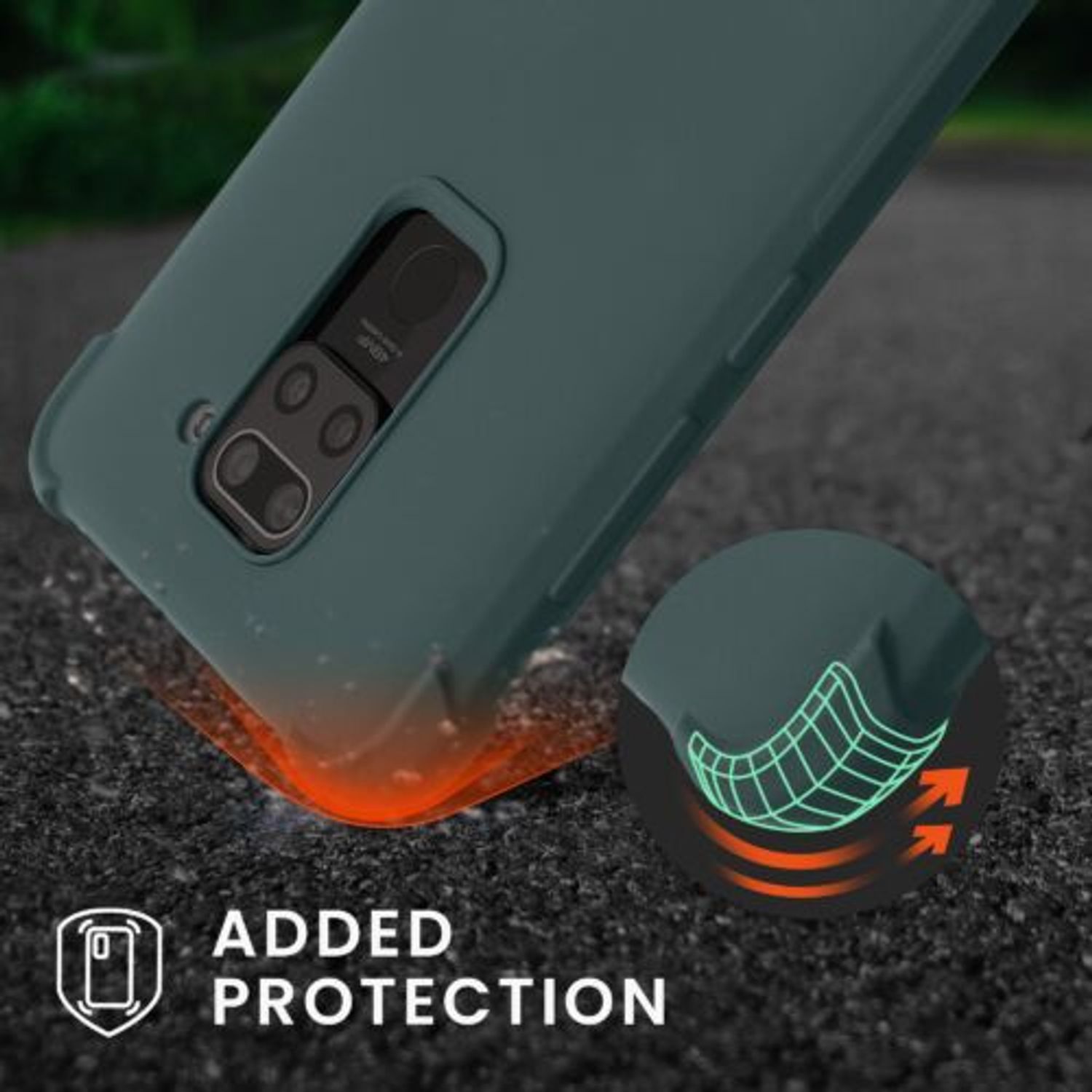 Husa Kwmobile pentru Xiaomi Redmi Note 9, Silicon, Verde, 53147.169 fotografia produsului View 2 L