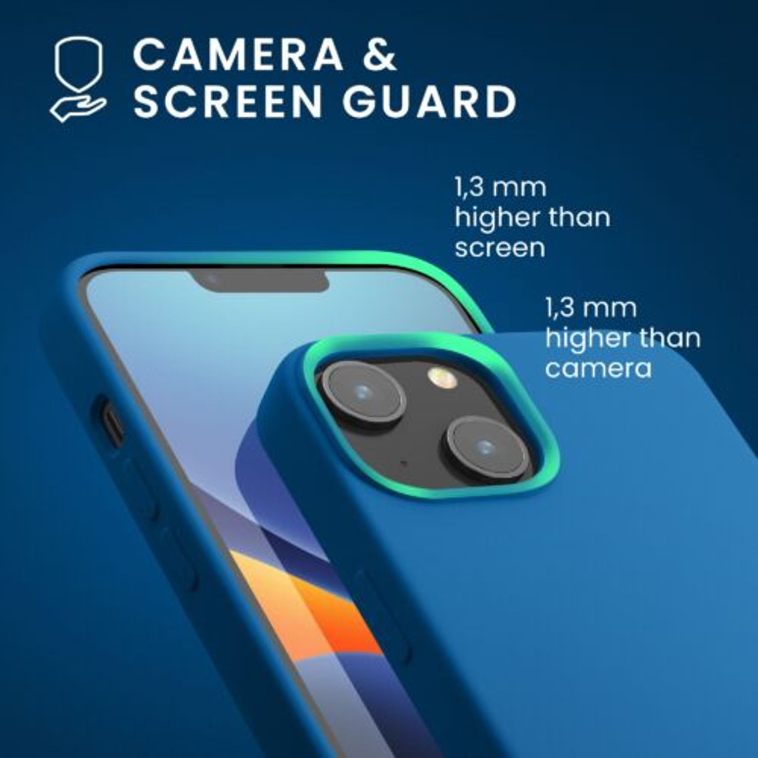 Husa Kwmobile pentru Apple iPhone 14, Silicon, Albastru, 59071.228 fotografia produsului View 6 L