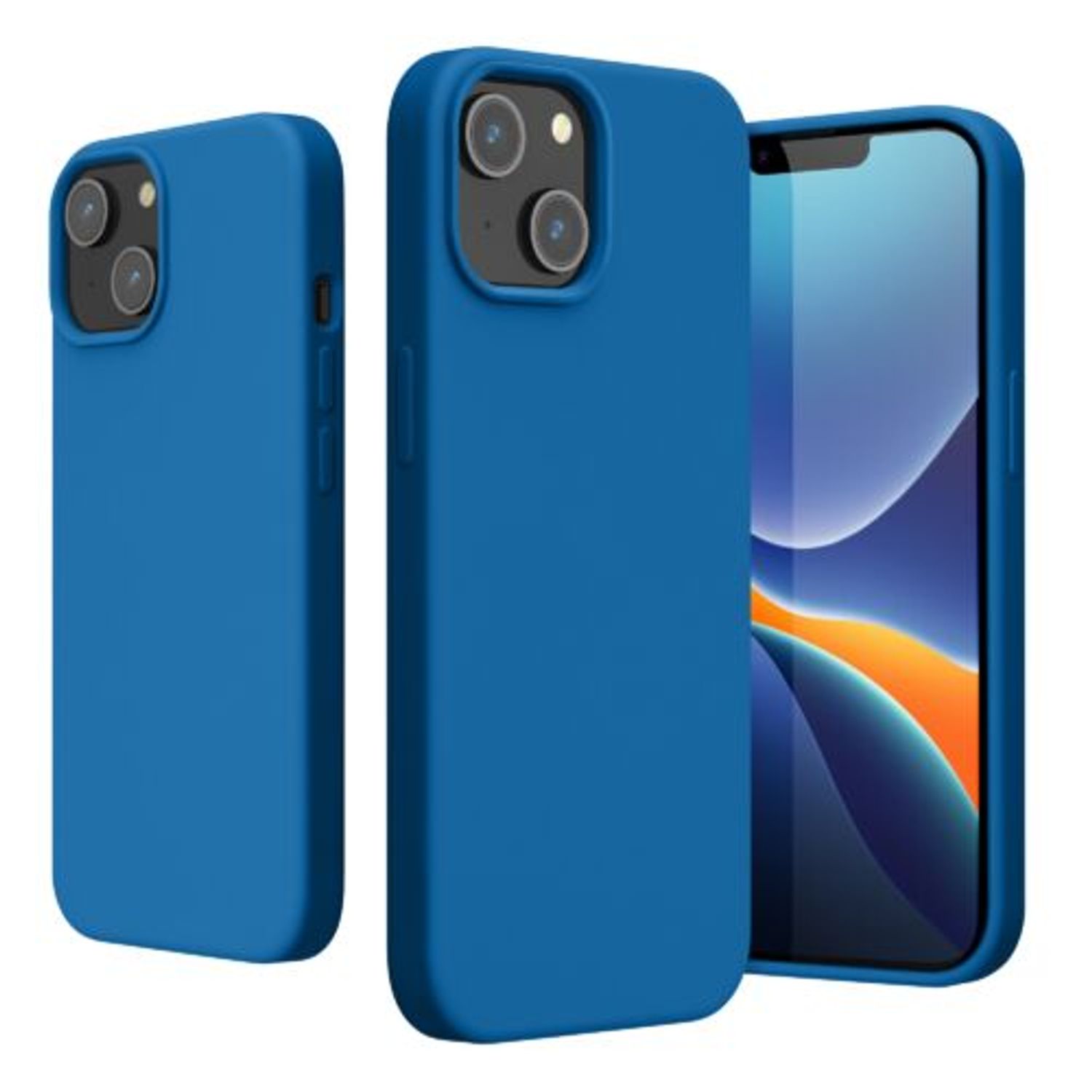 Husa Kwmobile pentru Apple iPhone 14, Silicon, Albastru, 59071.228 fotografia produsului