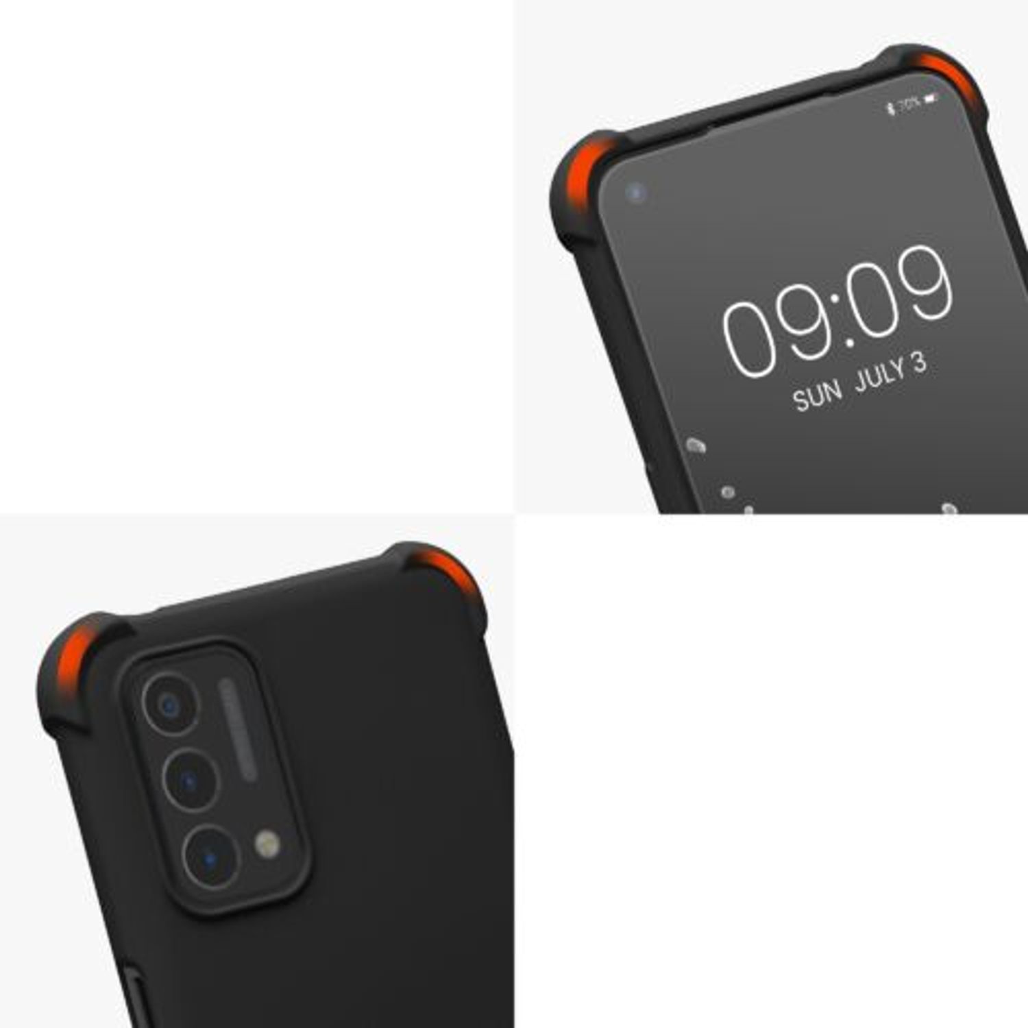 Husa Kwmobile pentru OnePlus Nord N200 5G, Silicon, Negru, 59568.01 fotografia produsului View 7 L