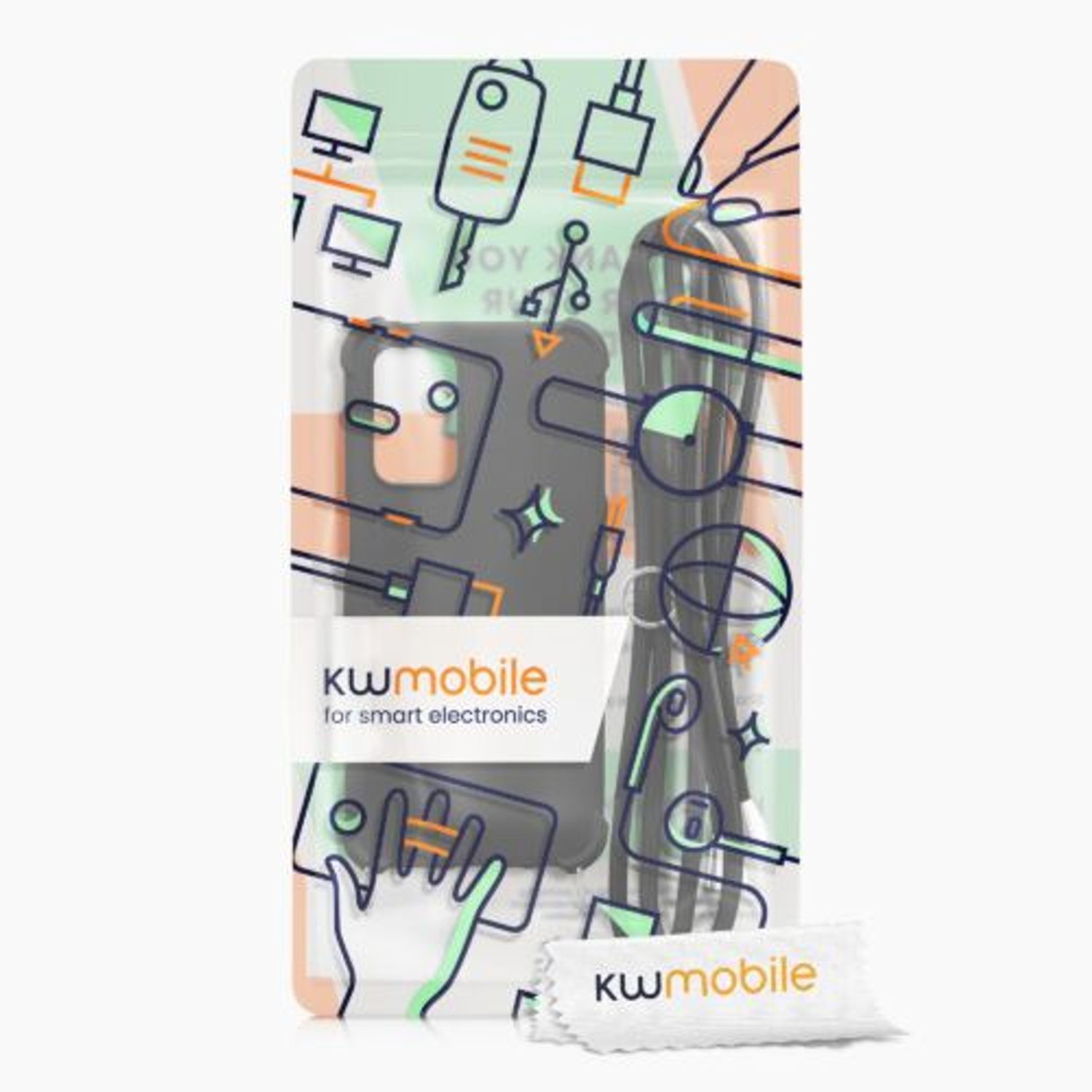 Husa Kwmobile pentru OnePlus Nord N200 5G, Silicon, Negru, 59568.01 fotografia produsului View 8 L