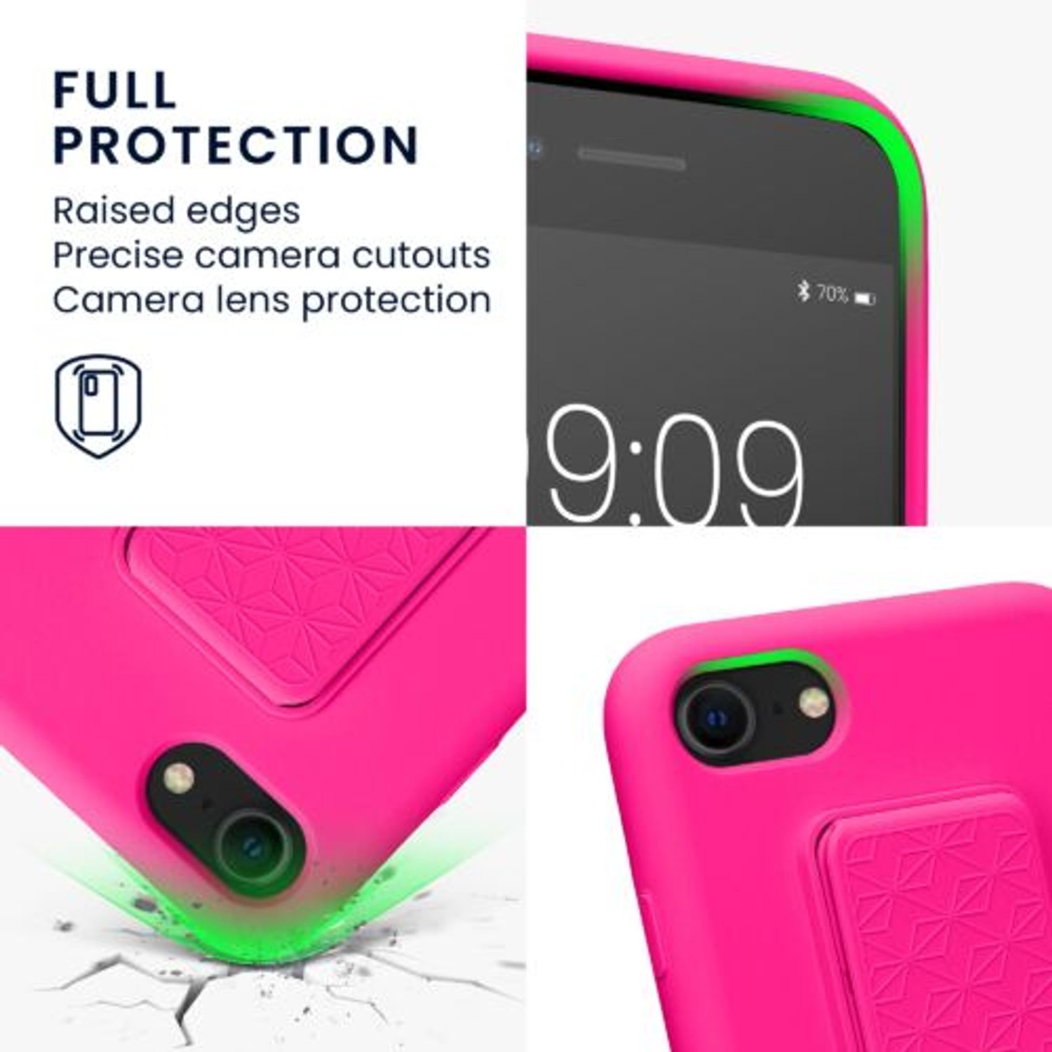 Husa Kwmobile pentru Apple iPhone 8/iPhone 7/iPhone SE 2, Silicon, Roz, 58279.77 fotografia produsului View 3 L