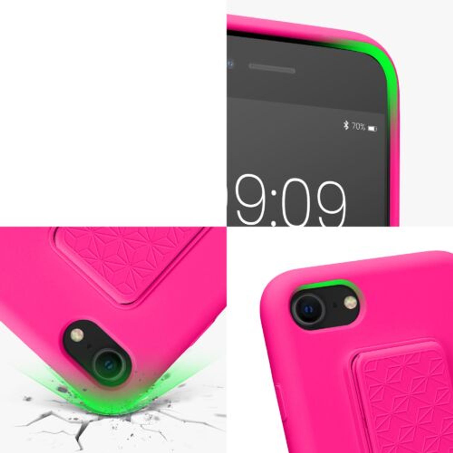 Husa Kwmobile pentru Apple iPhone 8/iPhone 7/iPhone SE 2, Silicon, Roz, 58279.77 fotografia produsului View 8 L