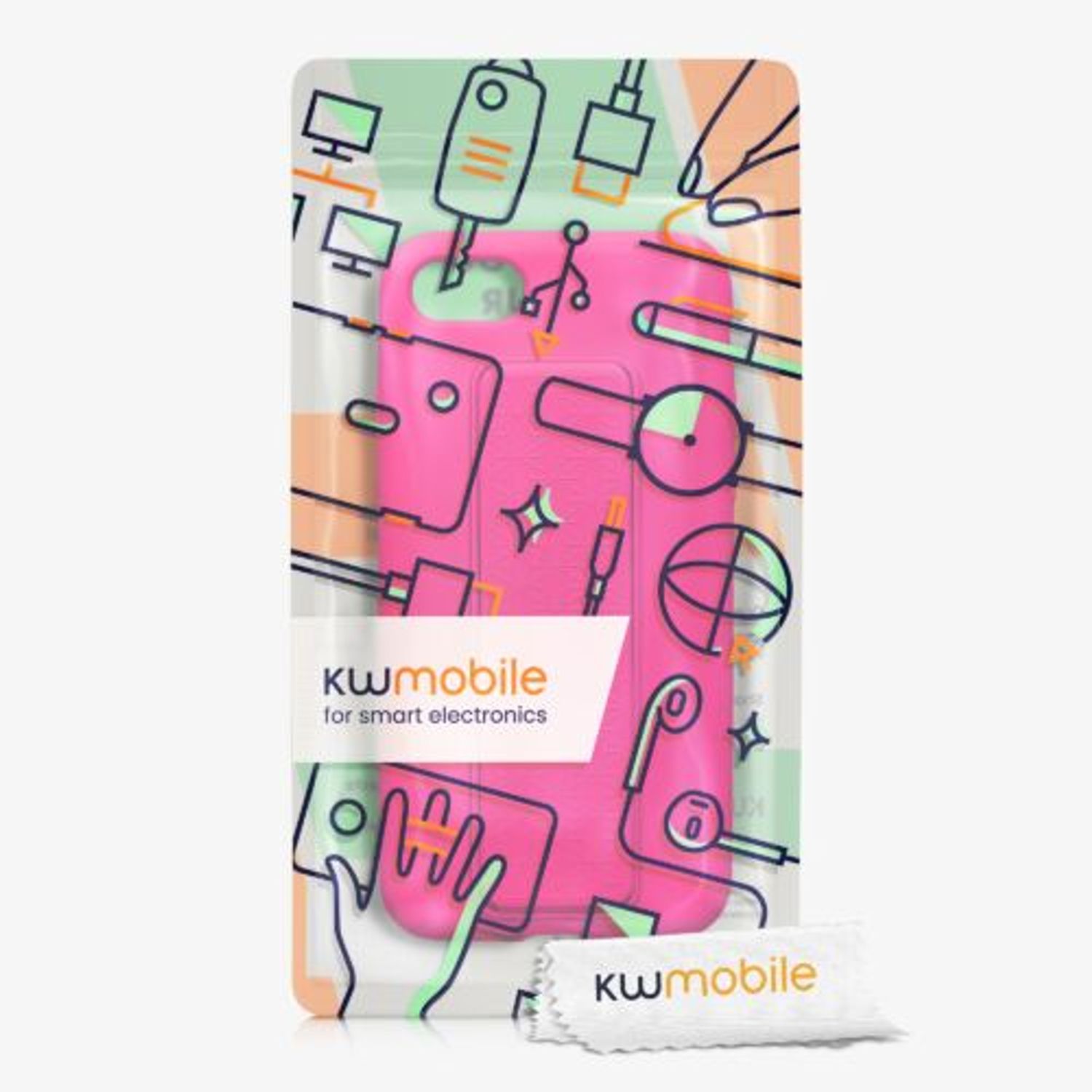 Husa Kwmobile pentru Apple iPhone 8/iPhone 7/iPhone SE 2, Silicon, Roz, 58279.77 fotografia produsului View 7 L