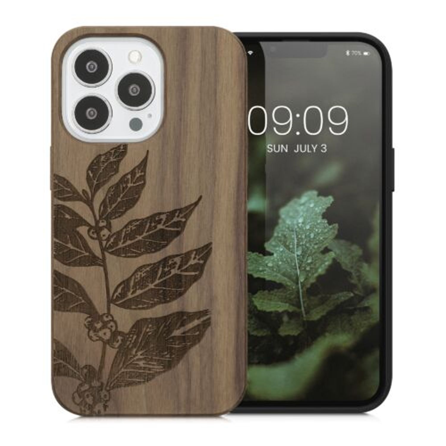 Husa Kwmobile pentru Apple iPhone 13 Pro, Lemn, Maro, 55967.09 fotografia produsului