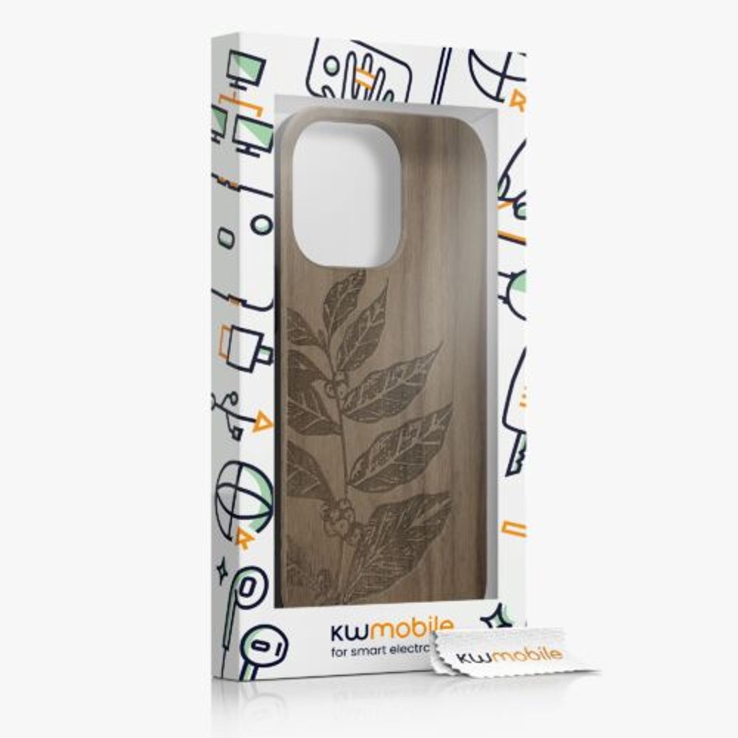 Husa Kwmobile pentru Apple iPhone 13 Pro, Lemn, Maro, 55967.09 fotografia produsului View 8 L
