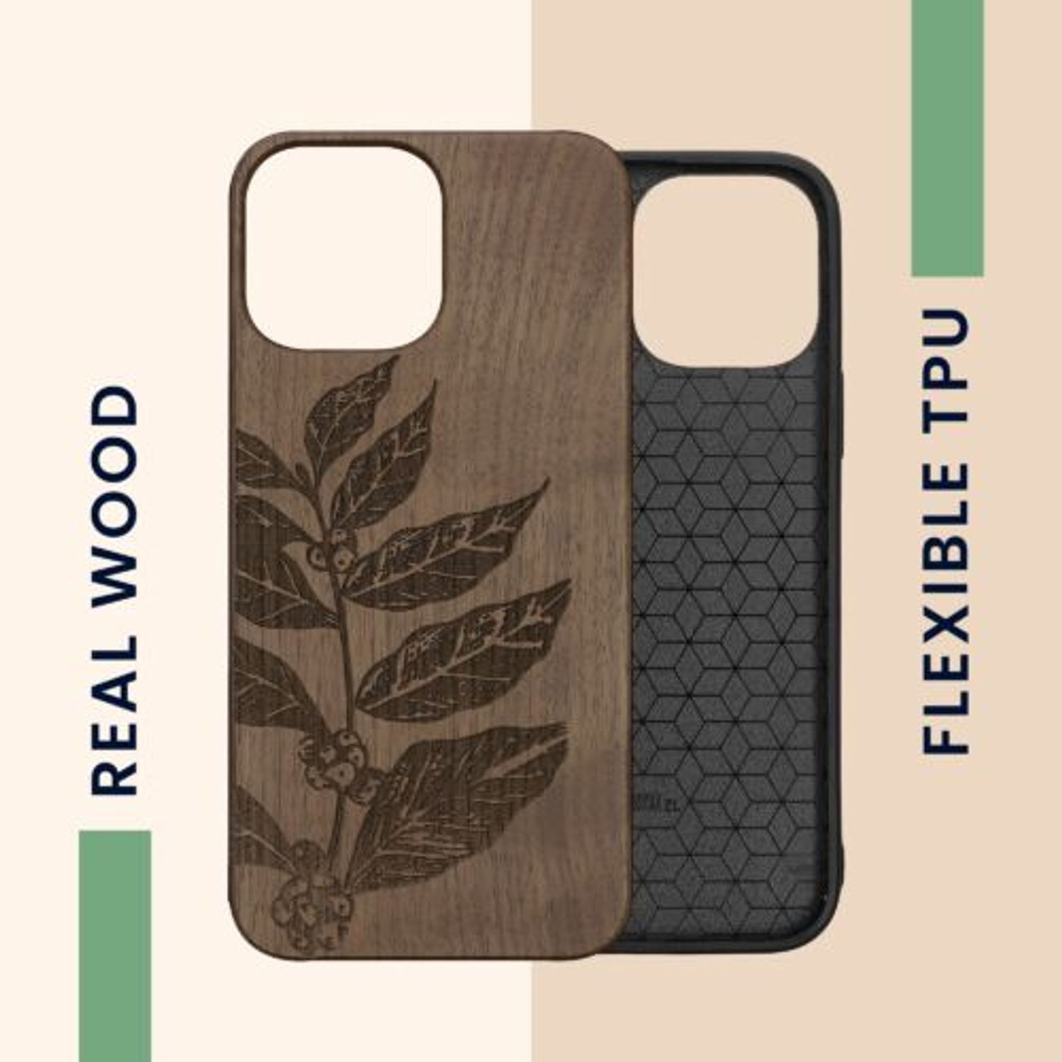 Husa Kwmobile pentru Apple iPhone 13 Pro Max, Lemn, Maro, 55980.09 fotografia produsului View 4 L