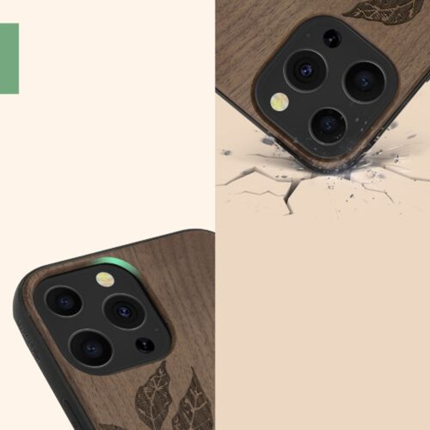 Husa Kwmobile pentru Apple iPhone 13 Pro Max, Lemn, Maro, 55980.09 fotografia produsului View 9 L