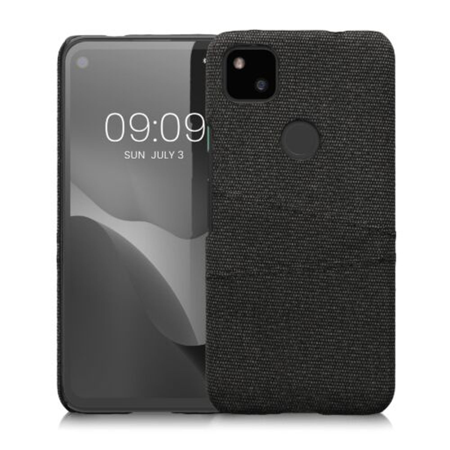 Husa Kwmobile pentru Google Pixel 4a, Textil, Gri, 58138.19 fotografia produsului